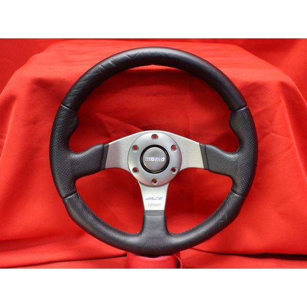 ★MOMO モモ レース momo RACE 320mm 小径 32Φ ブラックレザー ダークグレイ...