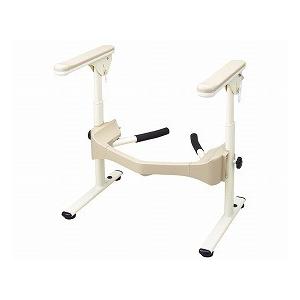 安寿　洋式トイレ用フレーム　SUS-はねあげＲ-2 533-068　プラスチック製ひじ掛け