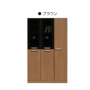 国産 食器棚 フリーボード 幅111cm 完成品 日本製 キッチン収納 ダイニングボード 高さ180cm 木製 ブラウン｜taiho-kagu
