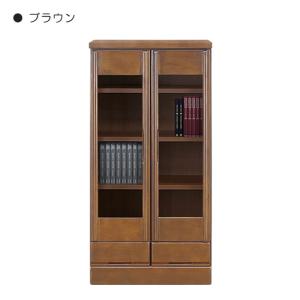 ニトリ（NITORI） 扉・引出し付き書棚 (幅60cm BR) : ニトリ Yahoo!店