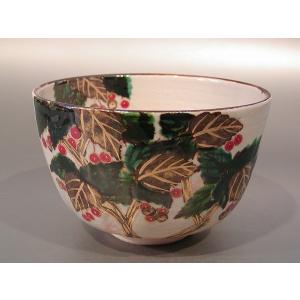 茶道具 菓子器 縁高 縁高重 朱塗り 花鳥 淡々斎好写し 五段 中村湖彩作