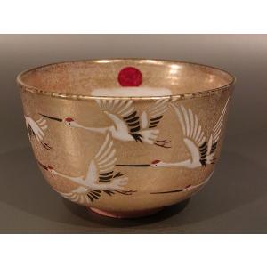 茶道具 抹茶茶碗 乾山写 栗に雀 加藤利昇作 乾山写し 重陽の節句 茶道