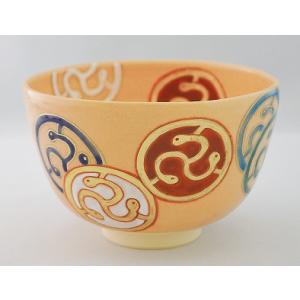 茶道具・茶器 抹茶茶碗 仁清 水仙の絵、京焼 東福窯 中村能久（よし