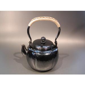 茶器・茶道具 銀瓶 鎚目（つちめ）湯沸 銀燻（ギン イブシ）仕上