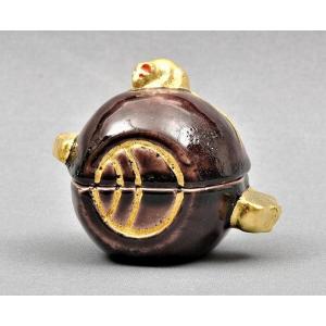 月抱作　虫籠　香合　共箱　茶道具 月抱作 虫籠 香合 共箱 茶道具