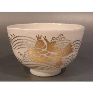 色絵茶碗　未草　山本閑人 茶道具・抹茶茶碗 色絵 荒磯、山本閑人作 : 佐藤大観堂 - 通販 - Yahoo