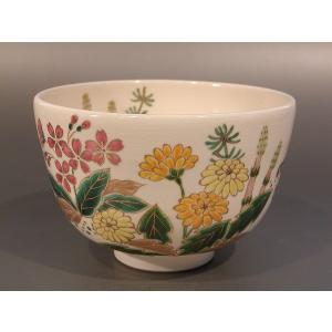 茶道具・抹茶茶碗 春草、 三代目 山川 巌（いわお）作 : 佐藤大観堂