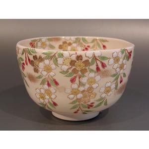 茶道具 抹茶茶碗 乾山写し 雪笹 陽炎園 岩崎新定作 茶道 茶道具 抹茶茶碗 乾山写し 雪笹 陽炎園 岩崎新定作 茶道
