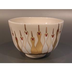 茶道具 抹茶茶碗 色絵茶碗 秋草 相模竜泉作 茶道 : 茶道具いまや静香園