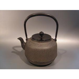 茶器・茶道具 銀瓶 丸型 湯沸 銀仕上、秀峰堂作、化粧箱入 新品