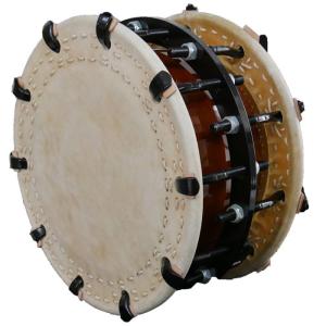 締太鼓35cm（ボルト締め・あわせ胴） 鉄製座り台座セット【1707-B