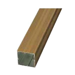 アルミ支柱75角リブ付ブロンズ75x75x3005mm キャップ別売 合成竹 竹