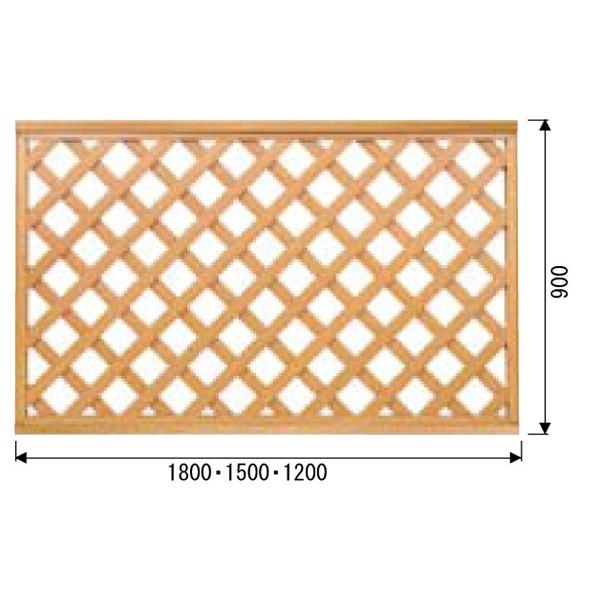 ラティス ユニットＢ-I型（丸柱用）1800オーク幅1800×高さ900mm