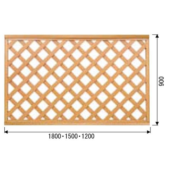 ラティス ユニットＢ-I型（丸柱用）1200オーク幅1200×高さ900mm