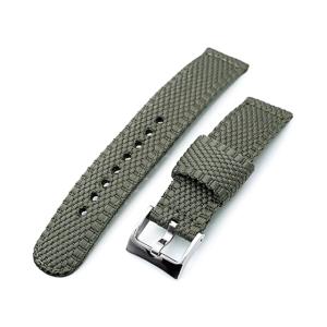 22mm MiLTAT 時計ベルト FKMラバー ネイビーブルー カーブドエンド