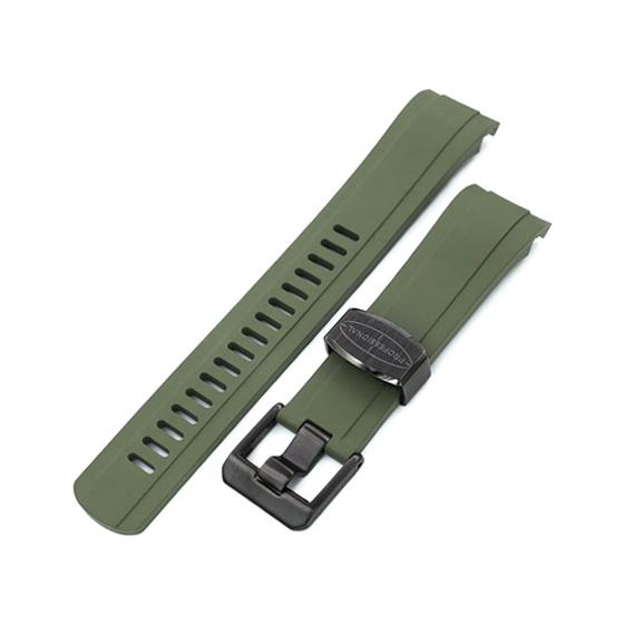 22mm Crafter Blue CB10 時計ベルト NBRラバー ミリタリーグリーン チャコー...