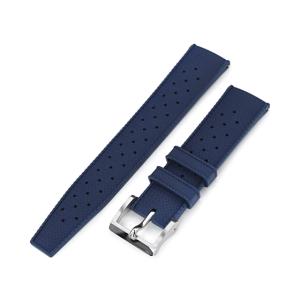 22mm Crafter Blue 時計ベルト NBRラバー ブラック PVDバックル