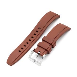 20mm MiLTAT 時計ベルト FKMラバー ミリタリーグリーン ワッフル