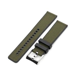 20mm MiLTAT 時計ベルト FKMラバー ミリタリーグリーン