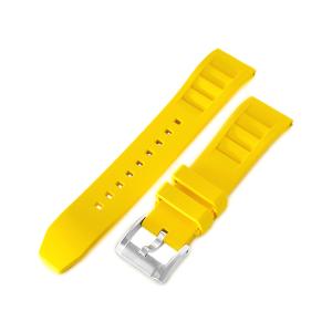 20mm MiLTAT 時計ベルト FKMラバー パイロット スカイブルー