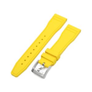 20mm MiLTAT 時計ベルト FKMラバー トロピックスタイル2 イエロー