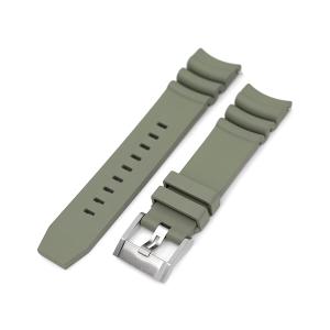 タイコノートMILTATベルト 22mm MiLTAT 時計ベルト FKMラバー ブラック ワッフル