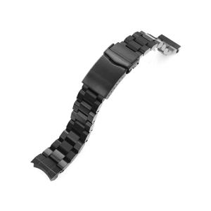 22mm メタル時計バンド ステンレス オイスター ブレスレット DLC