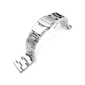 22mm メタル時計バンド ステンレススチール オイスター ブレスレット ブラッシュドシルバー ストレートエンド｜時計ベルトのタイコノートジャパン