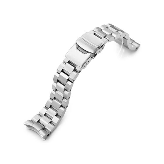 22mm メタル時計バンド ステンレススチール ヘクサッド オイスター ブレスレット for セイコ...