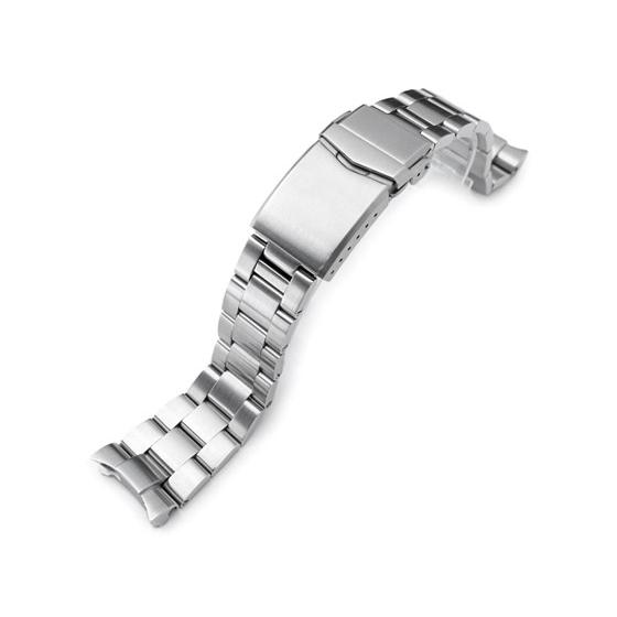 22mm メタル時計バンド ステンレススチール オイスター ブレスレット Vクラスプ for セイコ...