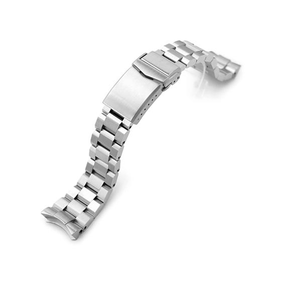 22mm メタル時計バンド ステンレススチール ヘクサッド オイスター ブレスレット Vクラスプ f...