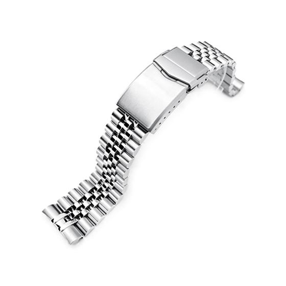 22mm メタル時計バンド ステンレス ジュビリー ブレスレット Vクラスプ for セイコー プロ...