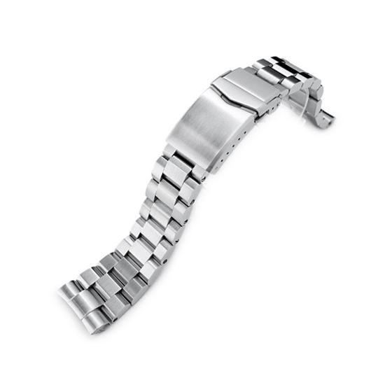 22mm メタル時計バンド ステンレス ヘクサッド オイスター ブレスレット Vクラスプ for セ...