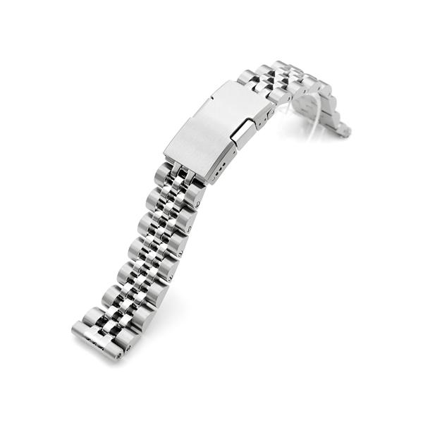 20mm メタル時計バンド チタン ANGUS ジュビリー2 ブレスレット ツートンシルバー ストレ...