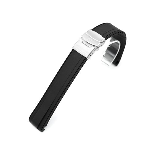 20mm StrapXPro SBX1A 時計ベルト バルカナイズド ラバー ブラック for セイ...