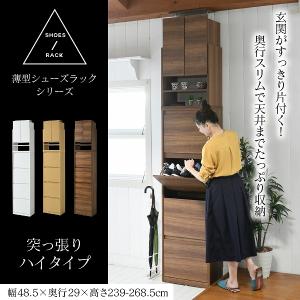 下駄箱 スリム 4段 上置き付き つっぱり フラップ 扉 付き 幅49 下駄箱 スリム 4段 上置き付き つっぱり フラップ 扉 付き 幅49
