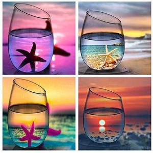 ダイヤモンドアート 初心者 海 夏 癒し ラウンド 丸 フル 全面貼 趣味 プレゼント シリーズ