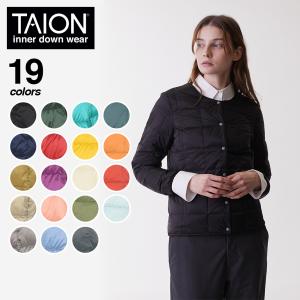 TAION (タイオン) レディース クルーネック インナーダウン ジャケット TAION-W104