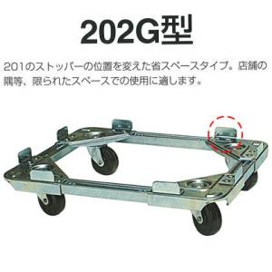 コンテナ用台車・ドーリー台車:ルート工業 ルートボーイ:省スペース１５０kg：ゴムキャスター:202G-01｜tairaml