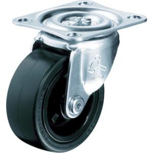 ハンマー キャスター 車輪 420G-R65 ナイロンホイール ゴム巻車輪 平付プレート 旋回式｜tairaml