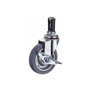 ハンマーキャスター差込みボス車輪 (ゴム車輪) 4206EU-R 150mm Φ24〜Φ26