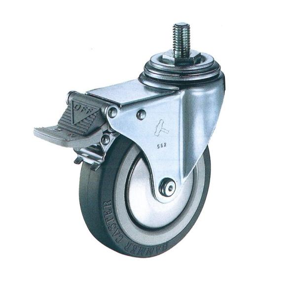 ハンマー キャスター 4150MA-KUB 125 M12×1.75 ネジ込み車 ウレタン巻 車輪