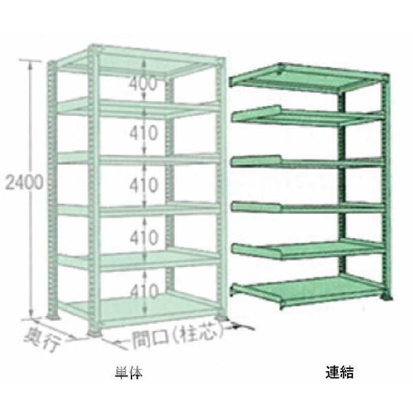 200kg/段 幅 W1790×奥行 D300×高さ H2400 グリーン 連結 6段 ME2418...