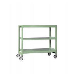 1段200kg 扶桑金属工業 中量 キャスター ラック MK1509M03G グリーン W900 ×...