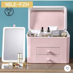 メイクボックス コスメボックス 化粧品 鏡付き ...の商品画像