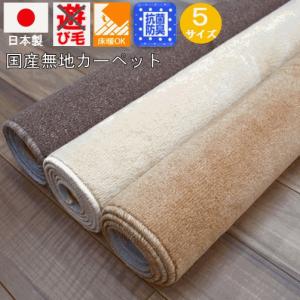 カーペット 2畳 ラグ 絨毯 日本製 じゅうたん 抗菌 防臭 無地 折り畳み ブラウン ベージュ ハイビス 江戸間 2畳 176×176cm