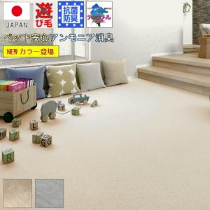 カーペット 8畳 じゅうたん アンモニア消臭 抗菌 ペット 犬 猫 ウォッシャブル ペットくん 江戸間8畳 352×352cm