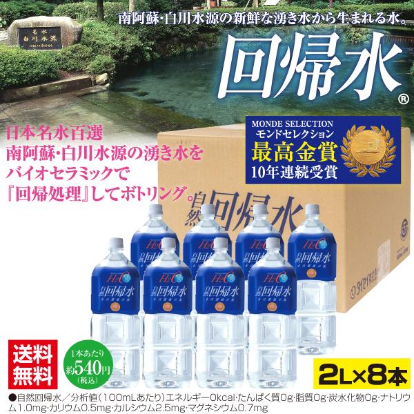 自然回帰水ボトル(2L×8本)