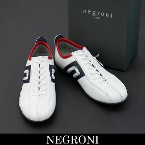 Negroni（ネグローニ） メンズ　スニーカー ホワイト×ネイビー 15981