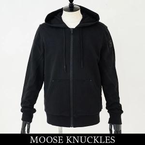 MOOSE KNUCKLES(ムースナックルズ) ジップアップパーカー ブラック 22M32MS61...